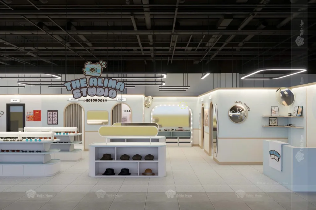 Thiết kế Photobooth Alina Studio 80m² phong cách Hàn Quốc