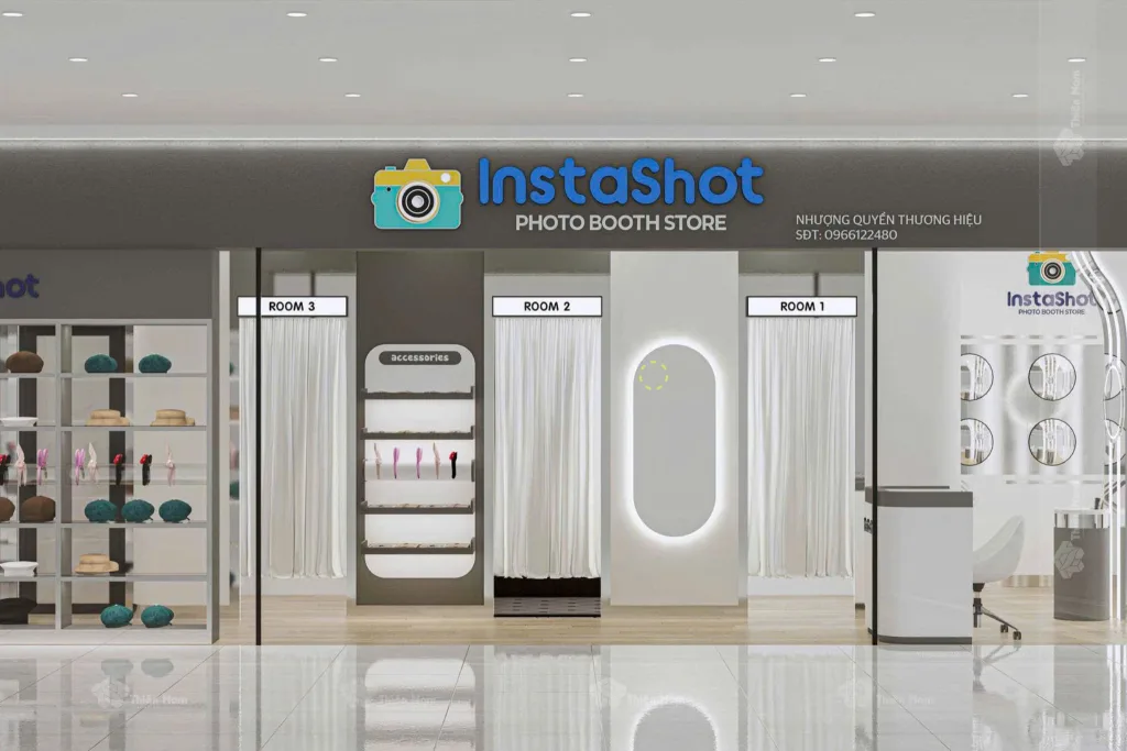 Thiết kế Photobooth Instashot Quảng Bình hiện đại 60m²