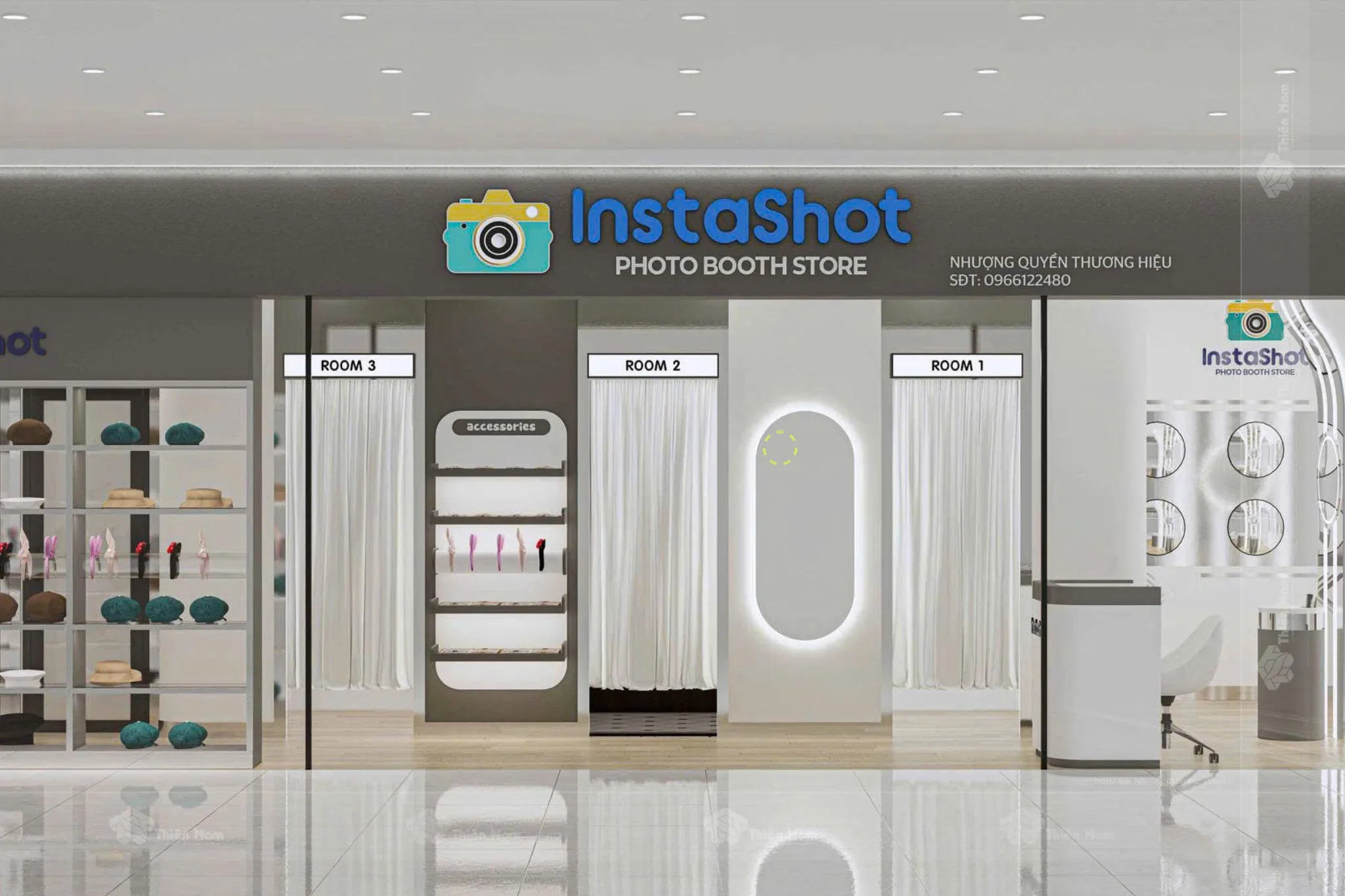 Thiết kế Photobooth Instashot Quảng Bình hiện đại 60m²