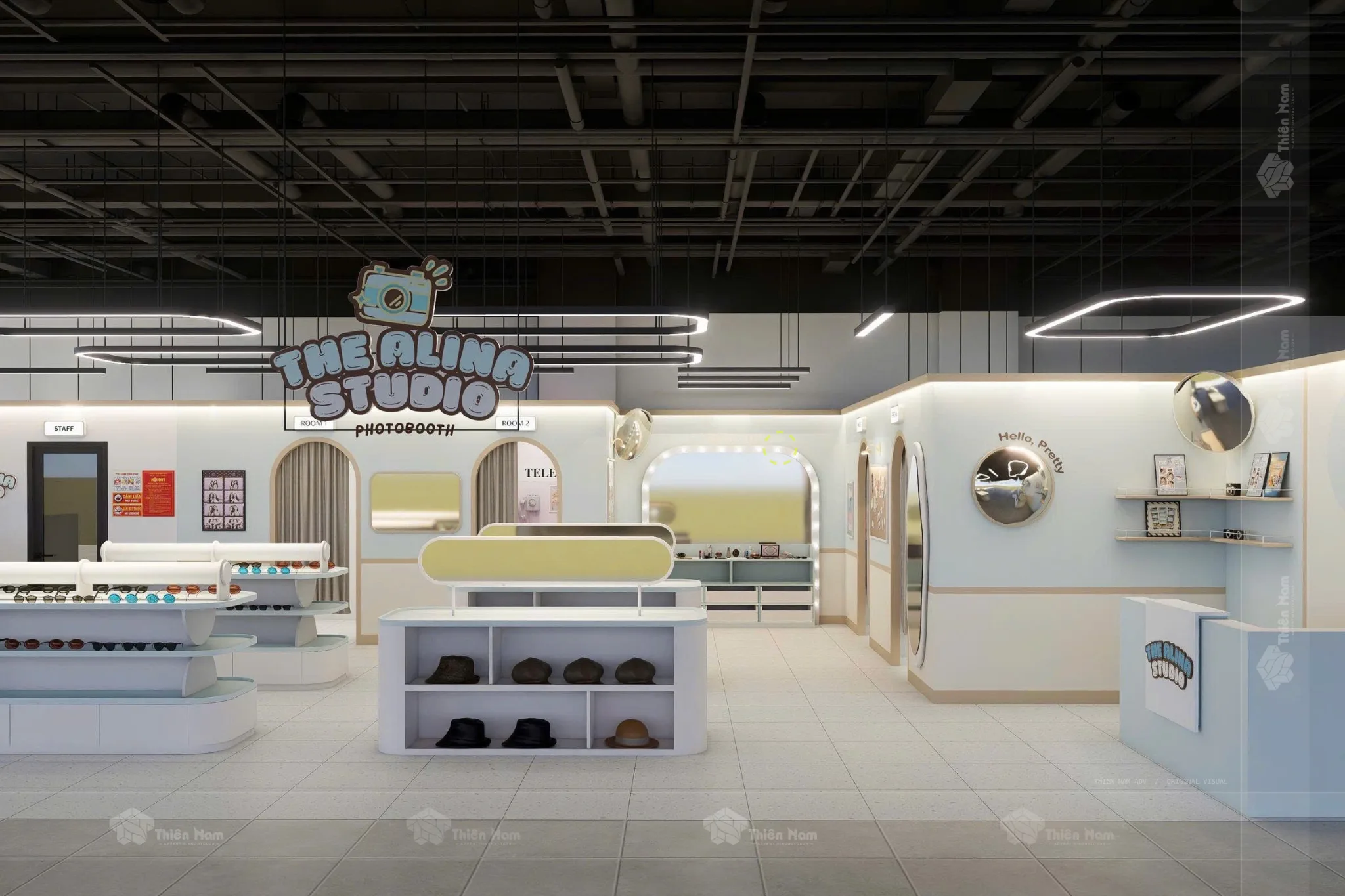 Thiết kế Photobooth Alina Studio 80m² phong cách Hàn Quốc