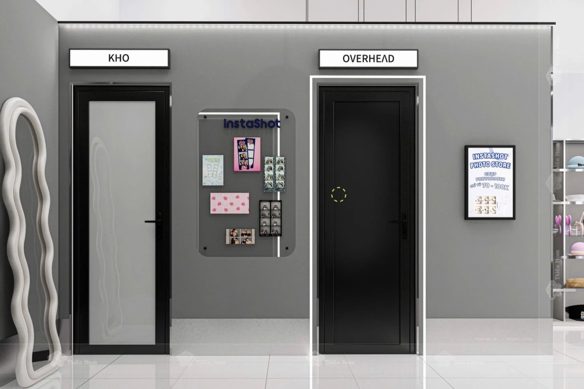 Thiết kế nội thất Photobooth ưu tiên sự gọn gàng