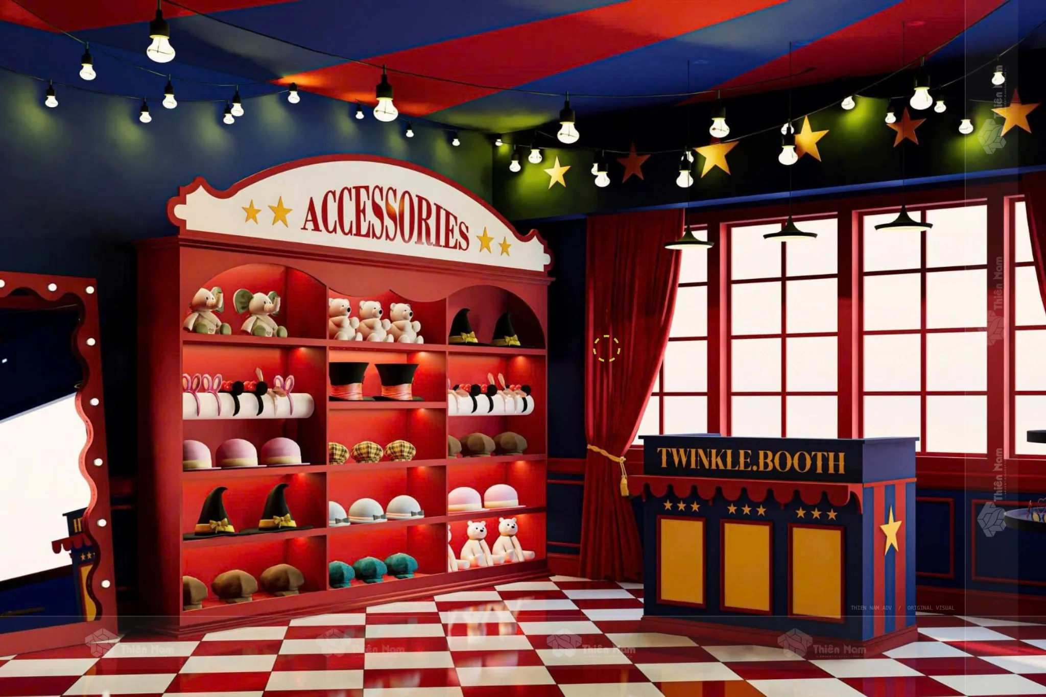 Ý tưởng thiết kế Photobooth Twinkle Booth theo phong cách Circus