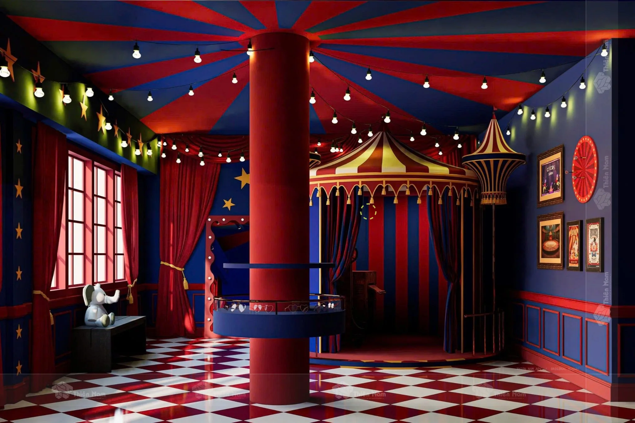 Quầy Twinkle Booth mang hình ảnh của một quầy vé