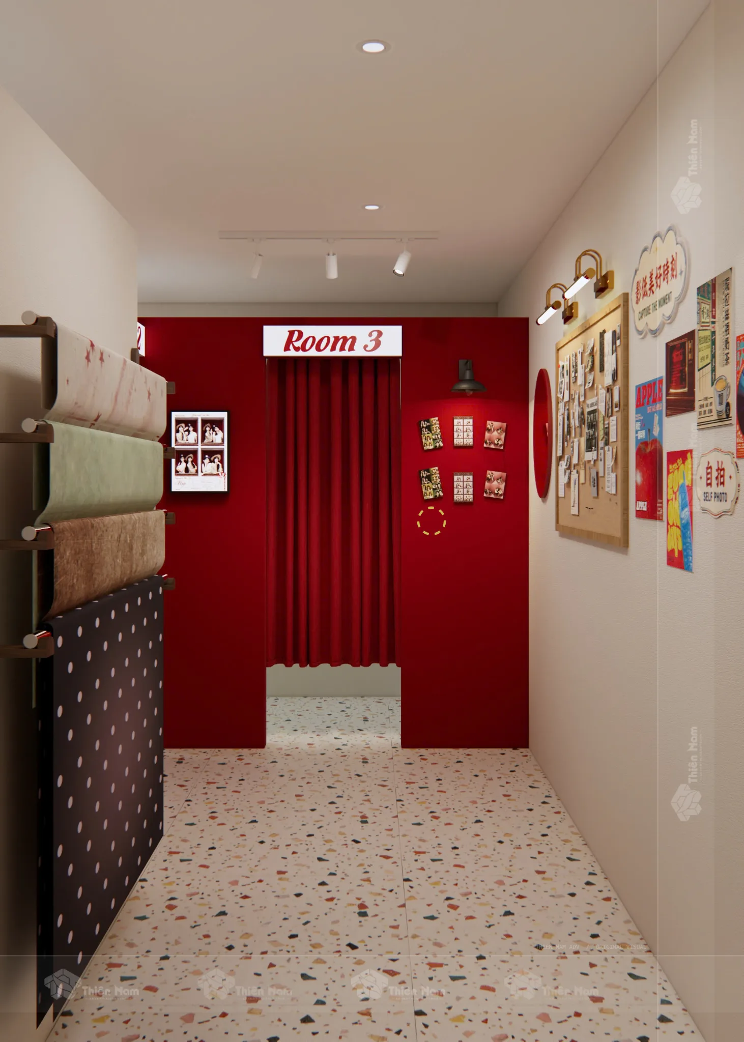 Lối đi vào phòng photobooth Hồng Bàng
