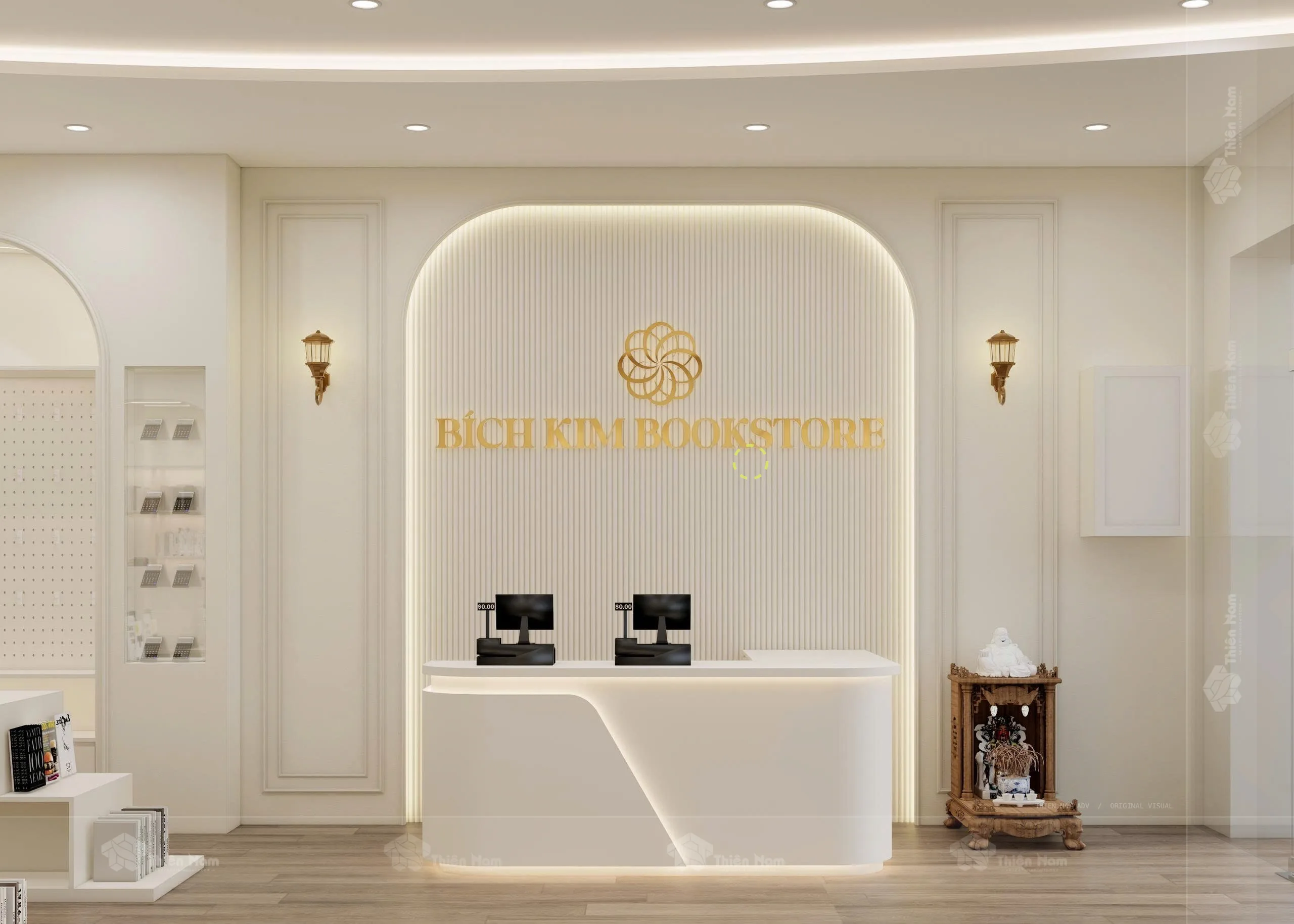 Quầy thanh toán tạo điểm nhấn nhận diện