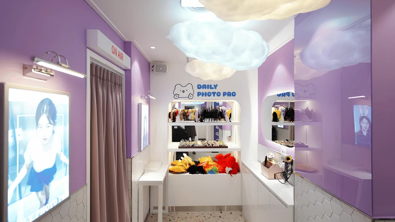 Cách bố trí công năng photobooth thuận tiện cho khách hàng