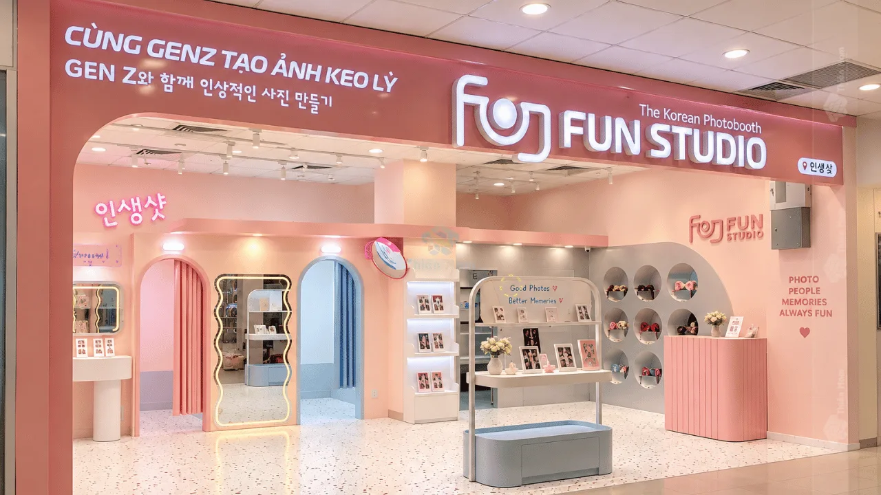 Mẫu photobooth pastel ngọt ngào