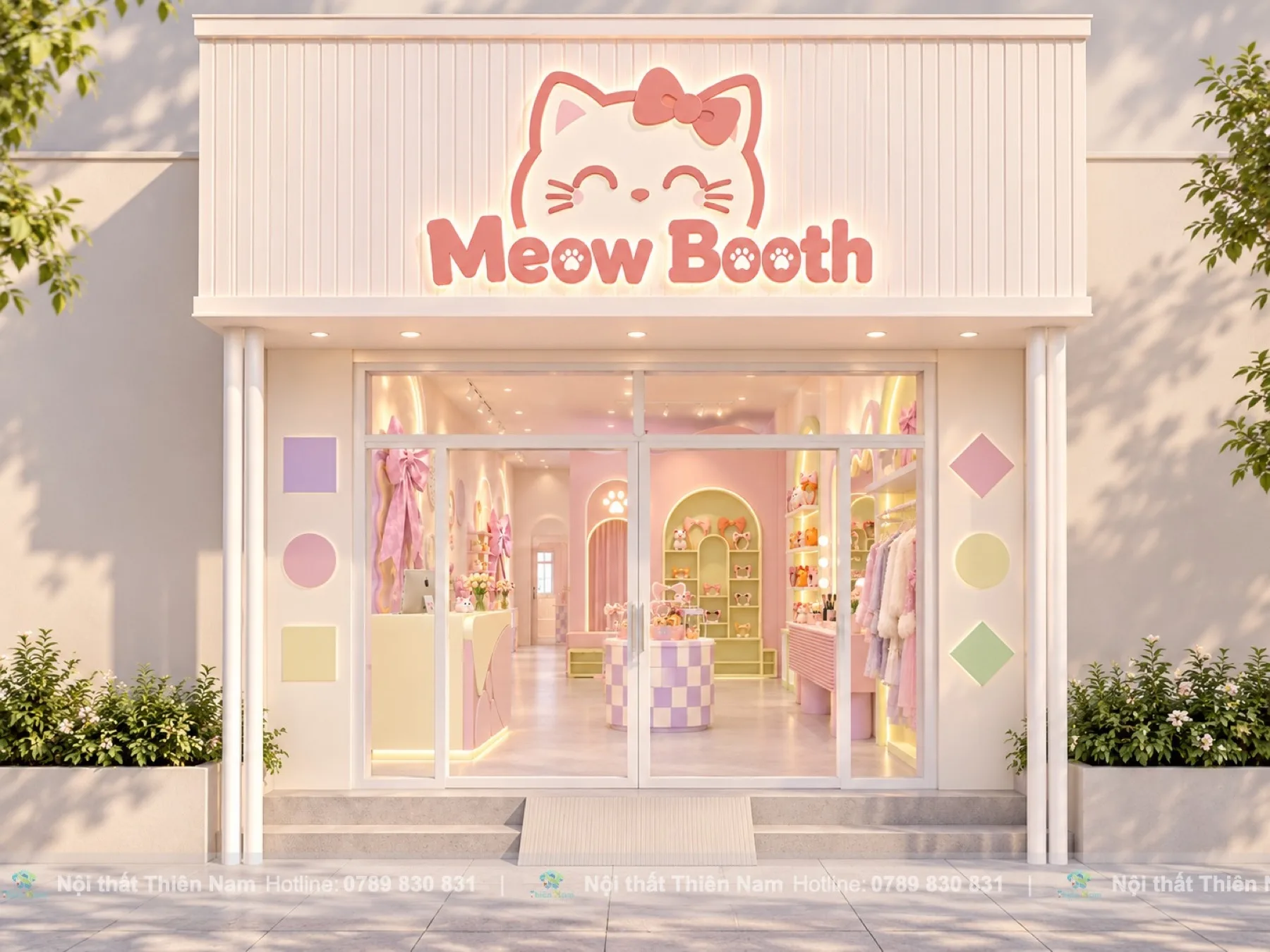 Thiết kế Photobooth Meow 40m² phong cách Hàn Quốc
