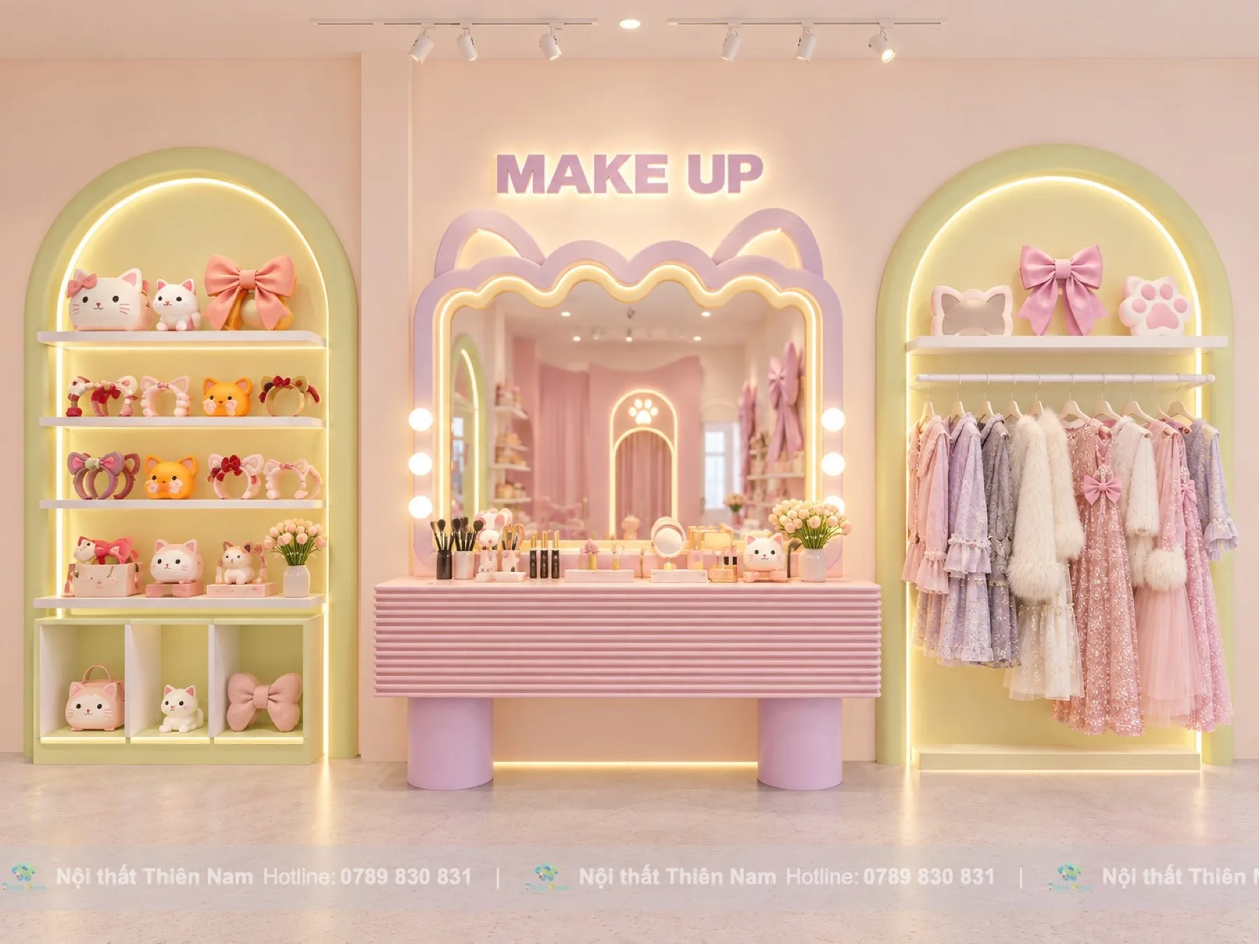 Thiết kế Photobooth Meow 40m² phong cách Hàn Quốc - Khu vực phụ kiện và check-in Thiết kế Photobooth Meow 40m² phong cách Hàn Quốc - Khu vực phụ kiện và check-in