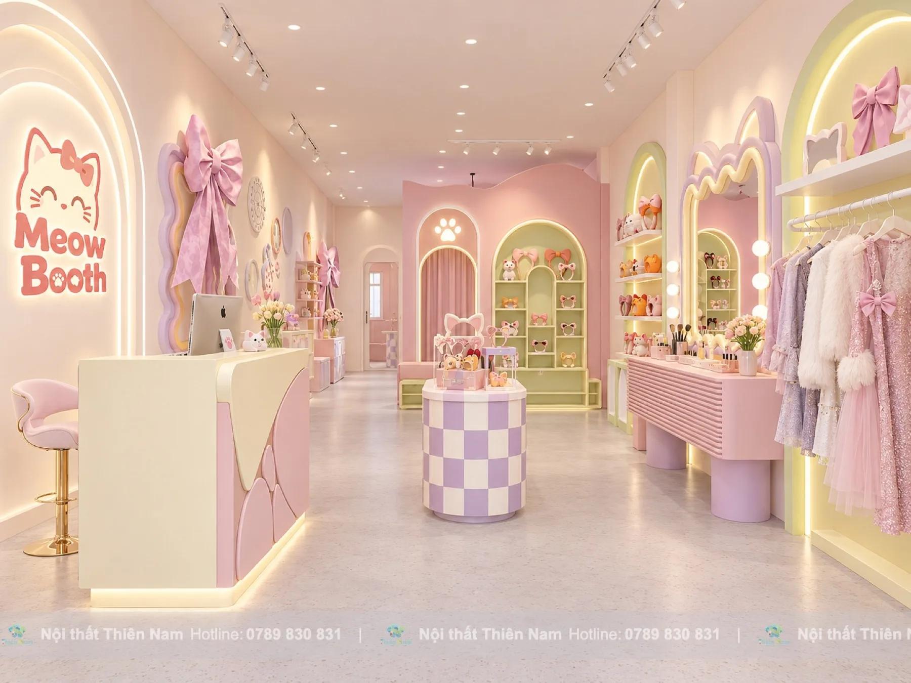Thiết kế Photobooth Meow 40m² phong cách Hàn Quốc