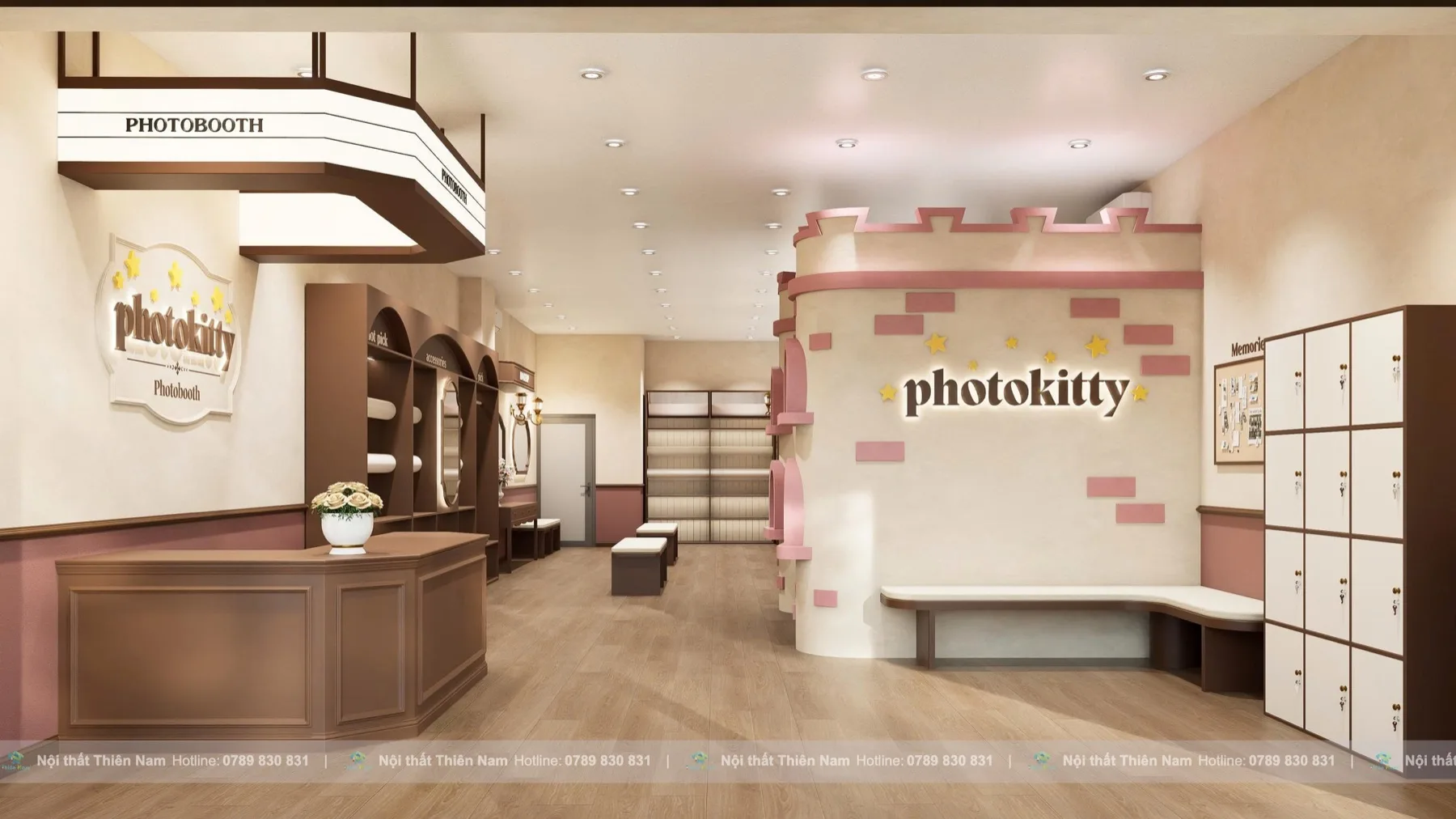 Thiết kế Photobooth Photo Kitty 65m² tại Quận 9 - Khu vực phụ kiện và check-in Thiết kế Photobooth Photo Kitty 65m² tại Quận 9 - Khu vực phụ kiện và check-in